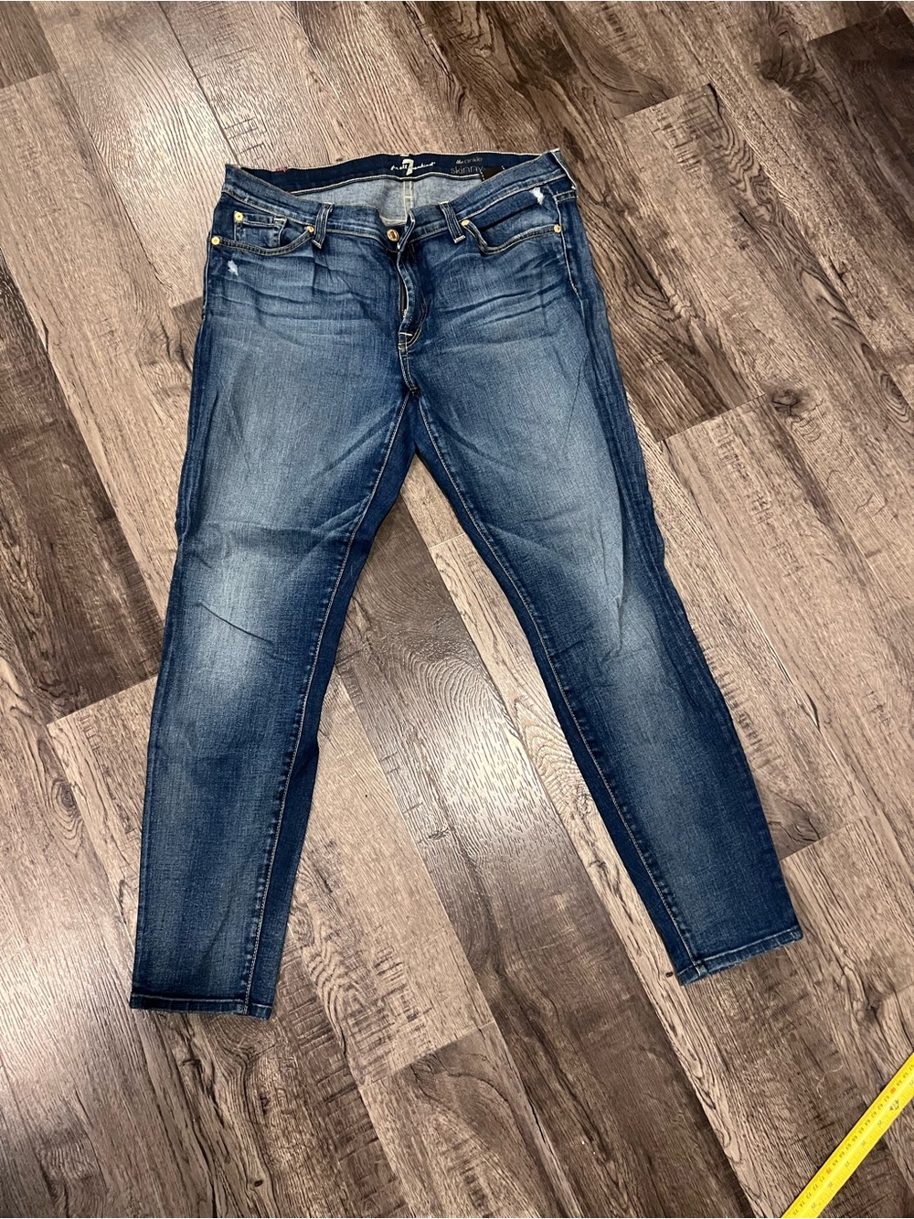 7 For All Mankind Dark Blue Skinny Jeans